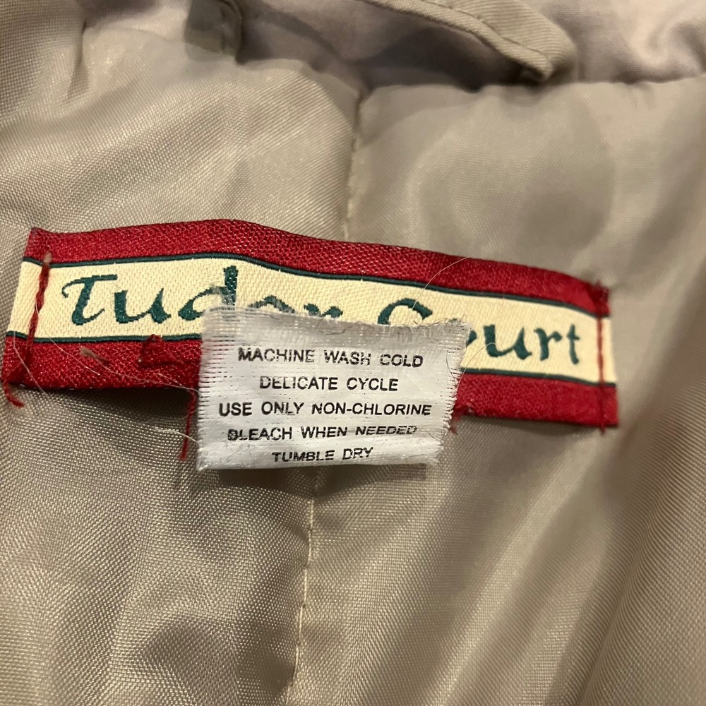 Vintage Tudor Court Haband Womens Tan Insulated Parka Jacket Taupe Size Large - Picture 6 of 10